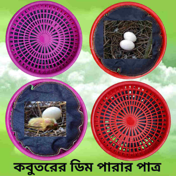 কবুতরের ডিম পারার পাত্র (Plastic Breeding Pot)